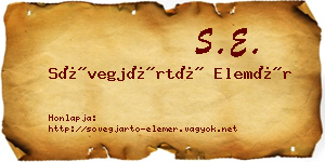 Sövegjártó Elemér névjegykártya